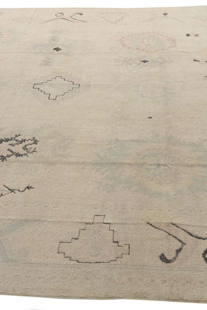 9' x 11' 7 Hand Knotted Oushak Wool Rug