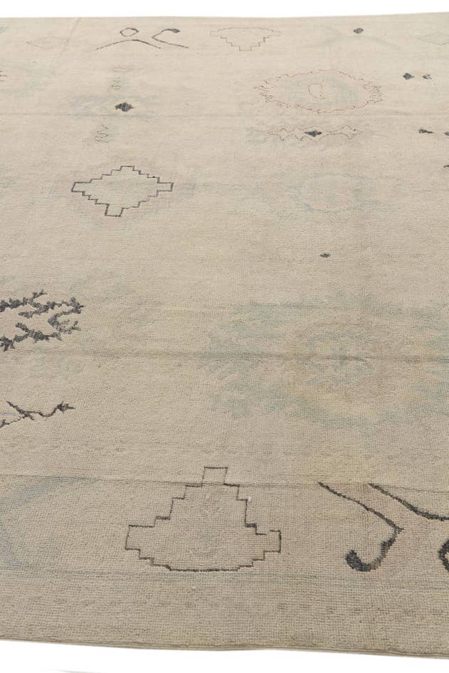 Detail image of 9' x 11' 7 Hand Knotted Oushak Wool Rug