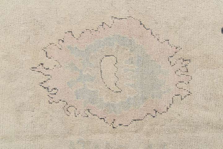 9' x 11' 7 Hand Knotted Oushak Wool Rug