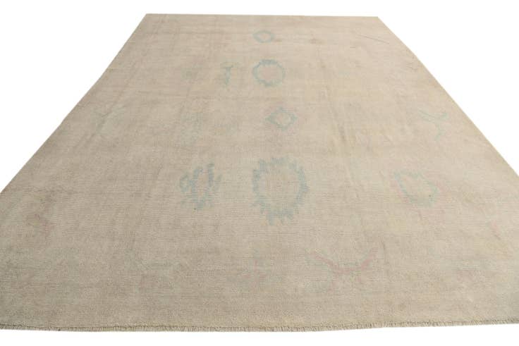 Detailansicht von 300cm x 415cm Handgeknüpft Oushak Wolle Teppich