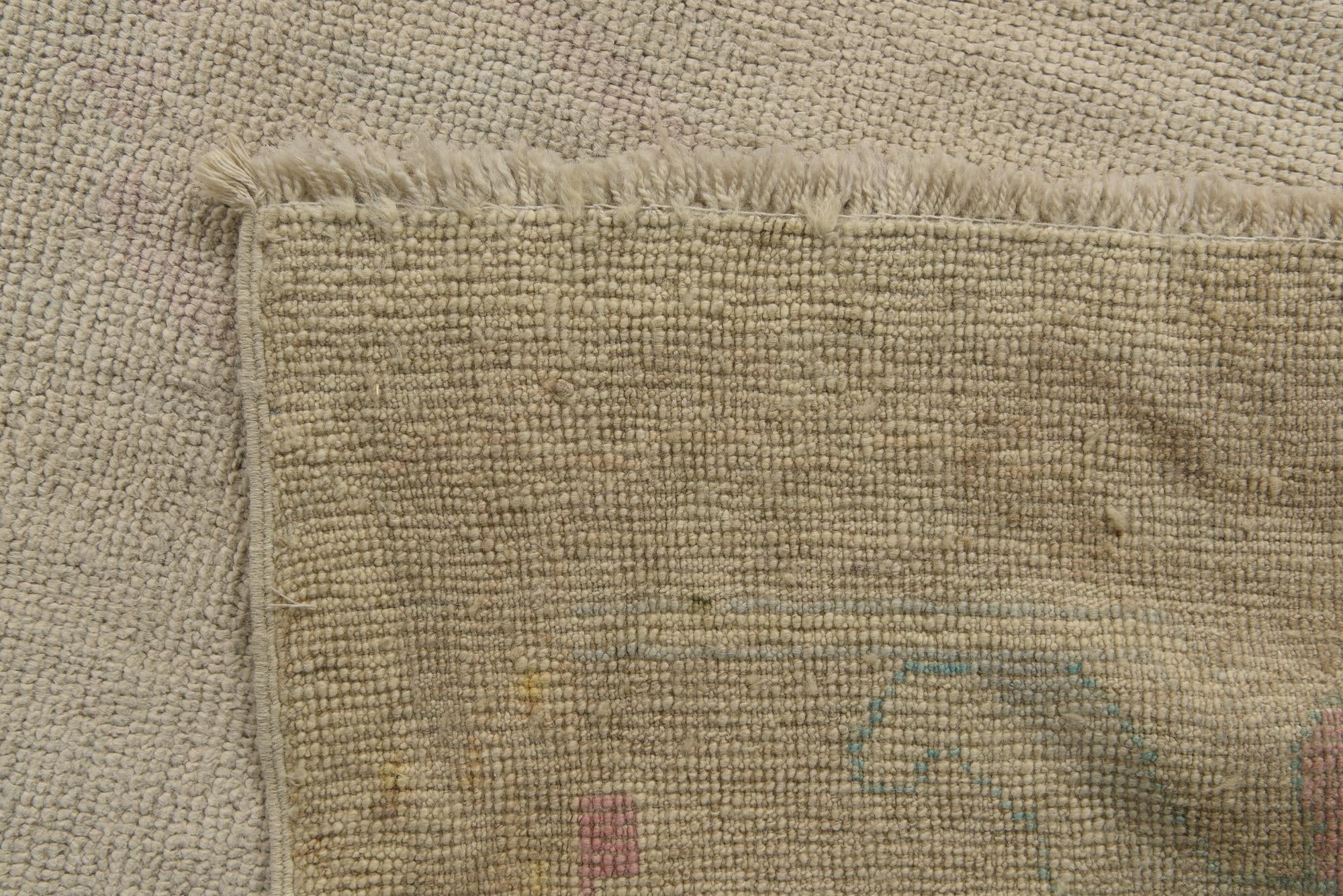 9' 10 x 13' 7 Hand Knotted Oushak Wool Rug