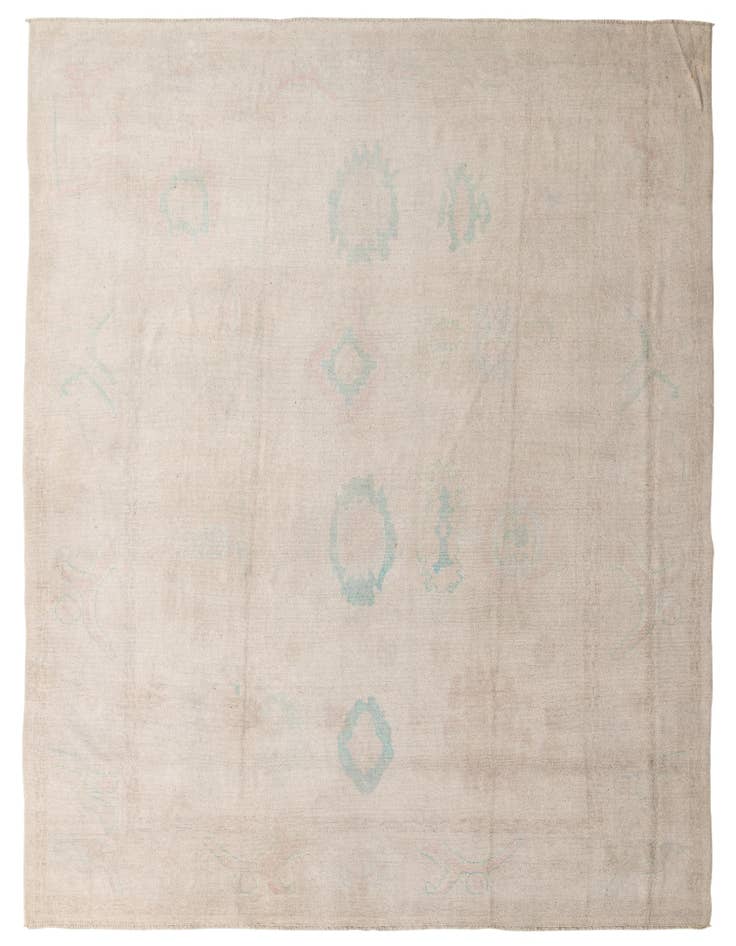 Detail image of 9' 10 x 13' 7 Hand Knotted Oushak Wool Rug