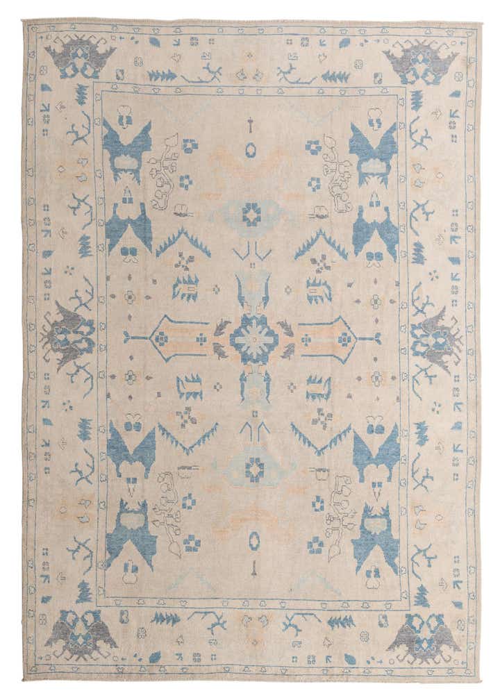 9' 2 x 11' 4 Hand Knotted Oushak Wool Rug