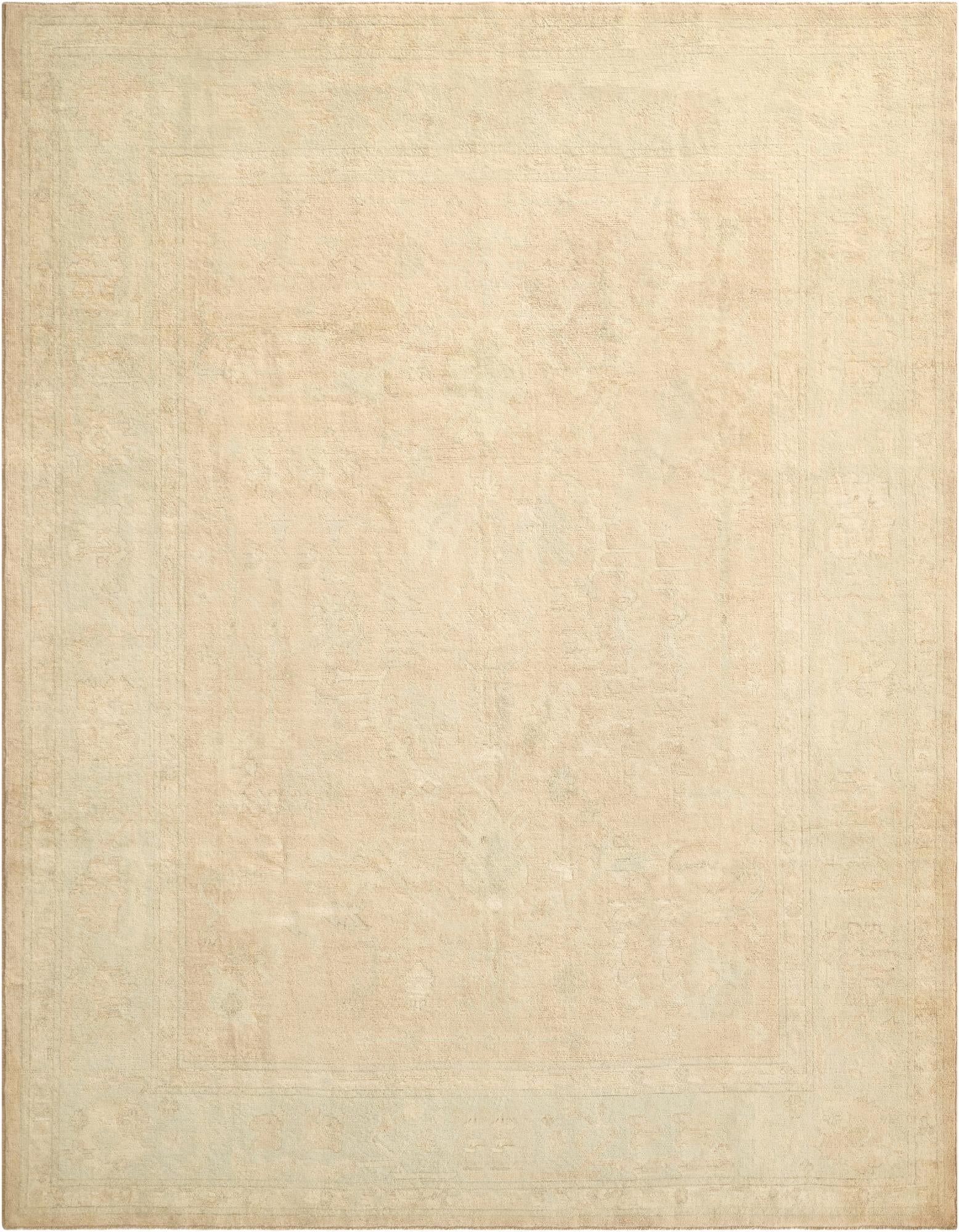 9' 2 x 11' 10 Hand Knotted Oushak Wool Rug