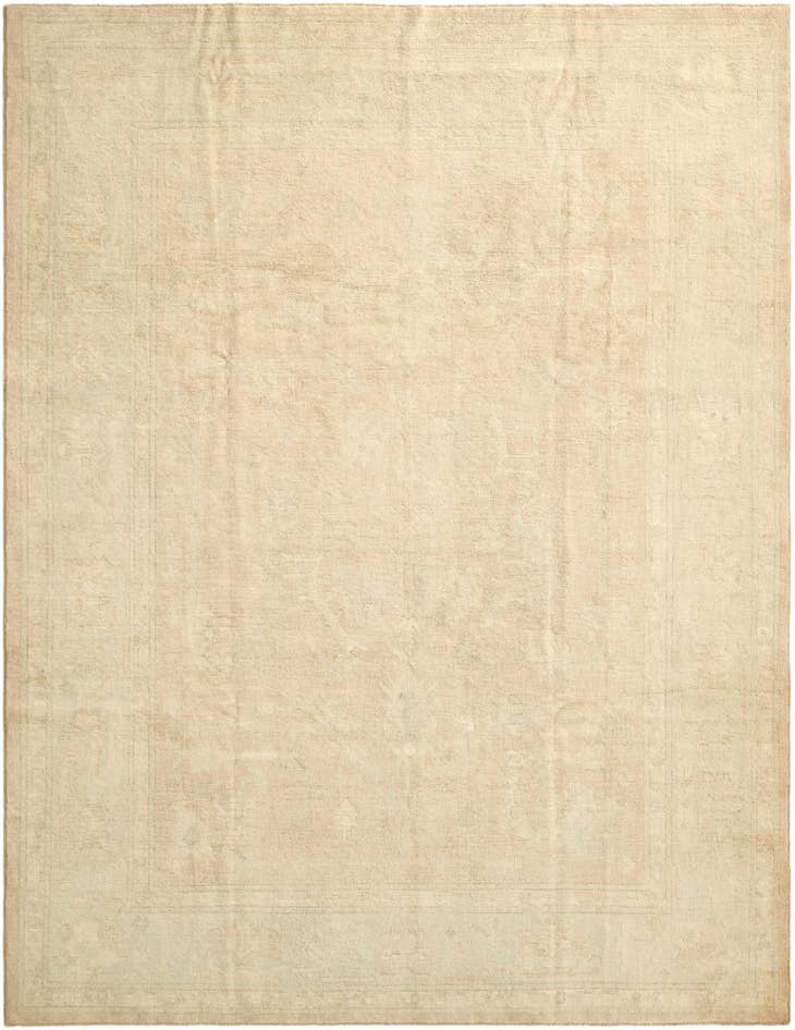 Detail image of 9' 2 x 11' 10 Hand Knotted Oushak Wool Rug