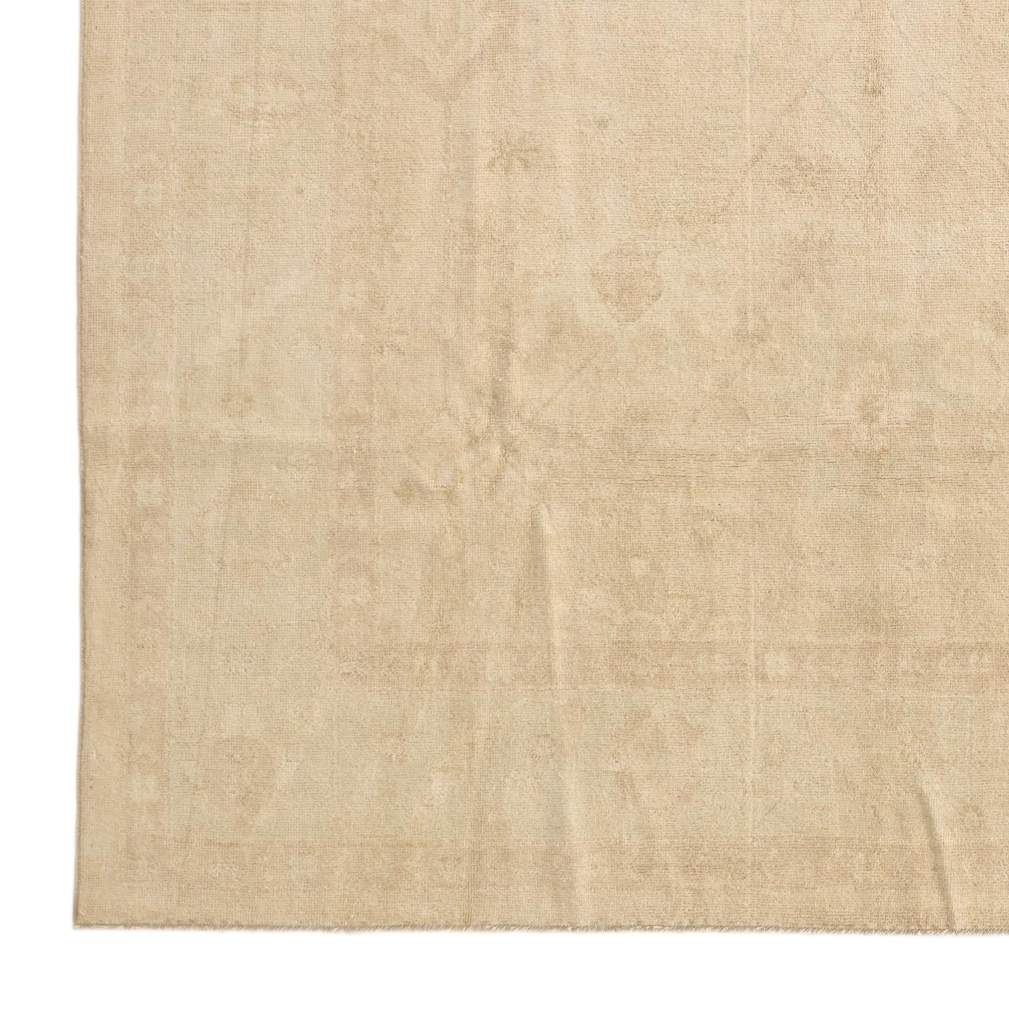 8' 4 x 9' 9 Hand Knotted Oushak Wool Rug