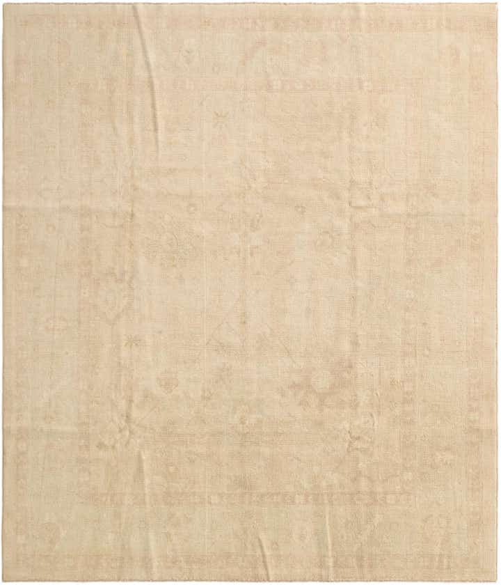 8' 4 x 9' 9 Hand Knotted Oushak Wool Rug