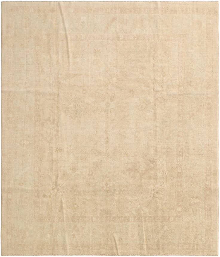 Detail image of 8' 4 x 9' 9 Hand Knotted Oushak Wool Rug