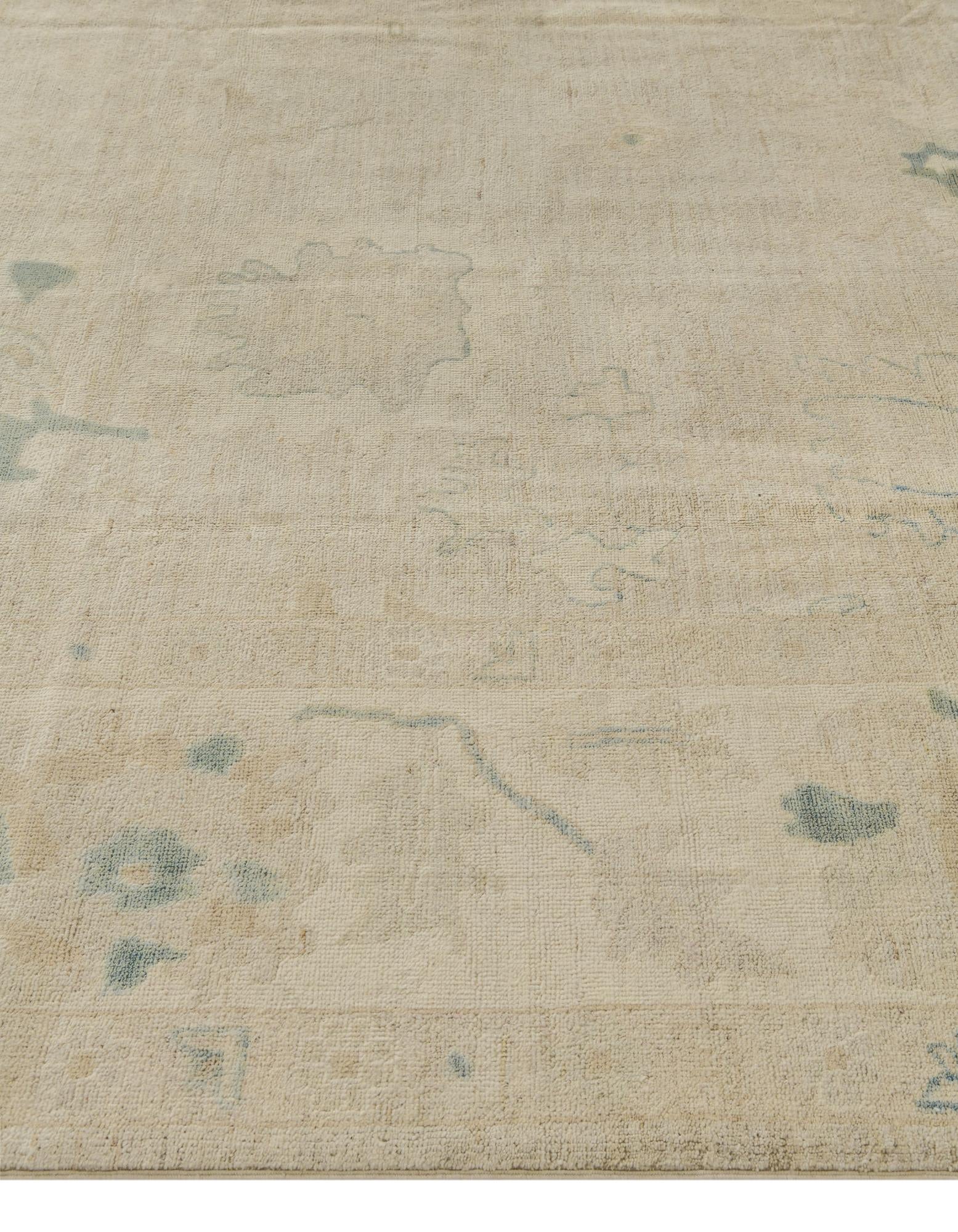 8' 3 x 9' 9 Hand Knotted Oushak Wool Rug
