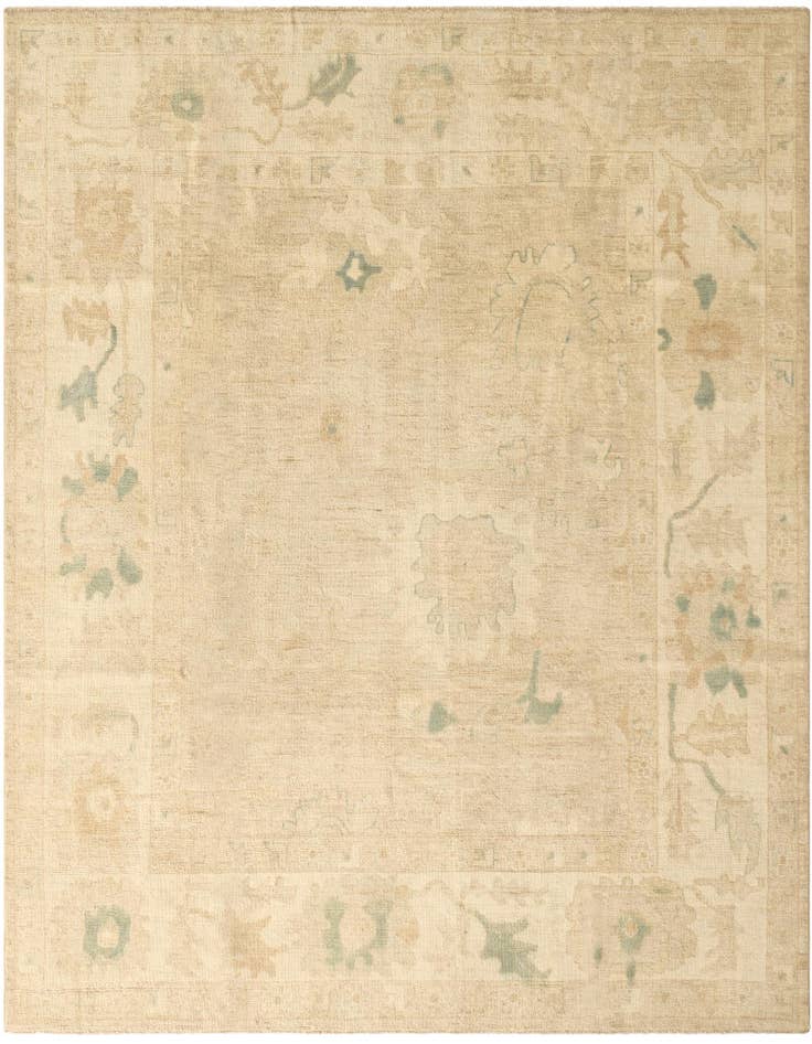 Detail image of 8' 3 x 9' 9 Hand Knotted Oushak Wool Rug
