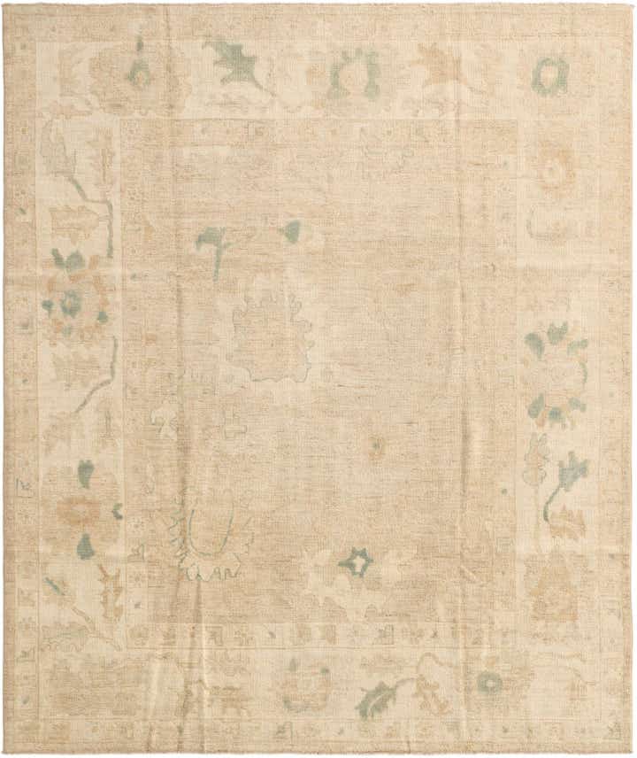 8' 3 x 9' 9 Hand Knotted Oushak Wool Rug