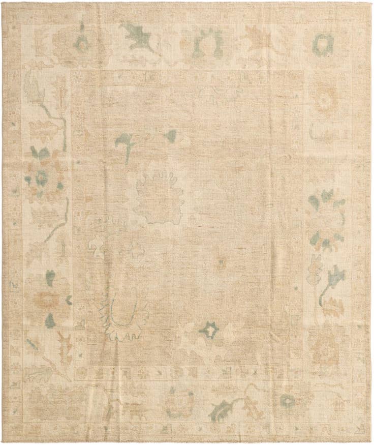 Detail image of 8' 3 x 9' 9 Hand Knotted Oushak Wool Rug