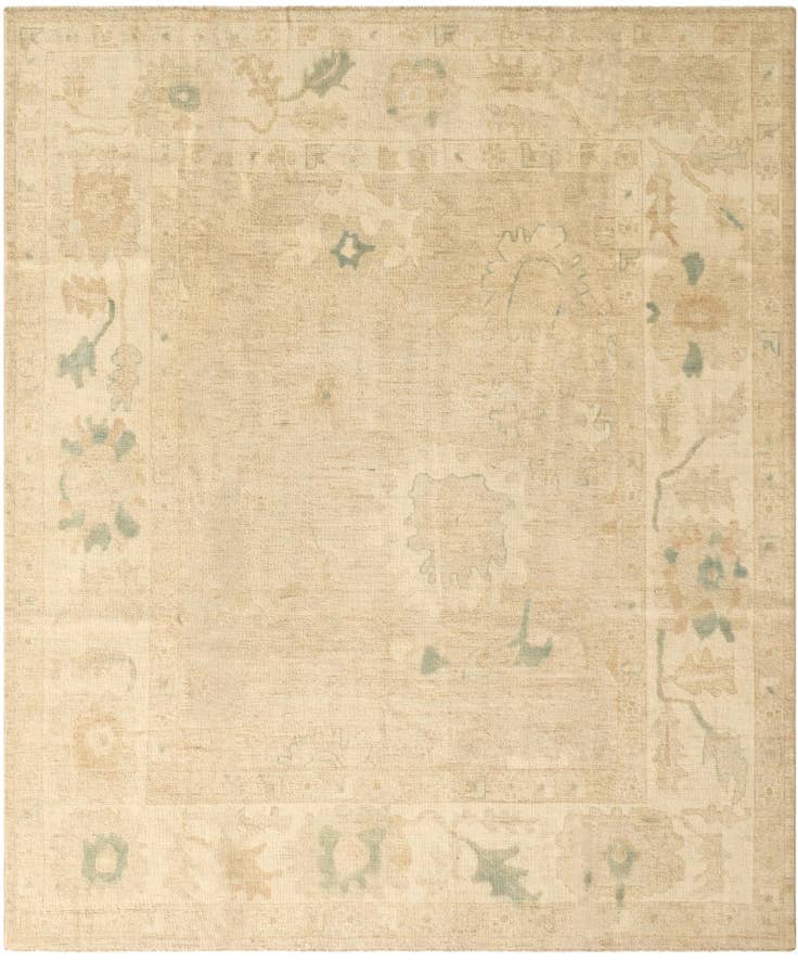 Detail image of 8' 3 x 9' 9 Hand Knotted Oushak Wool Rug