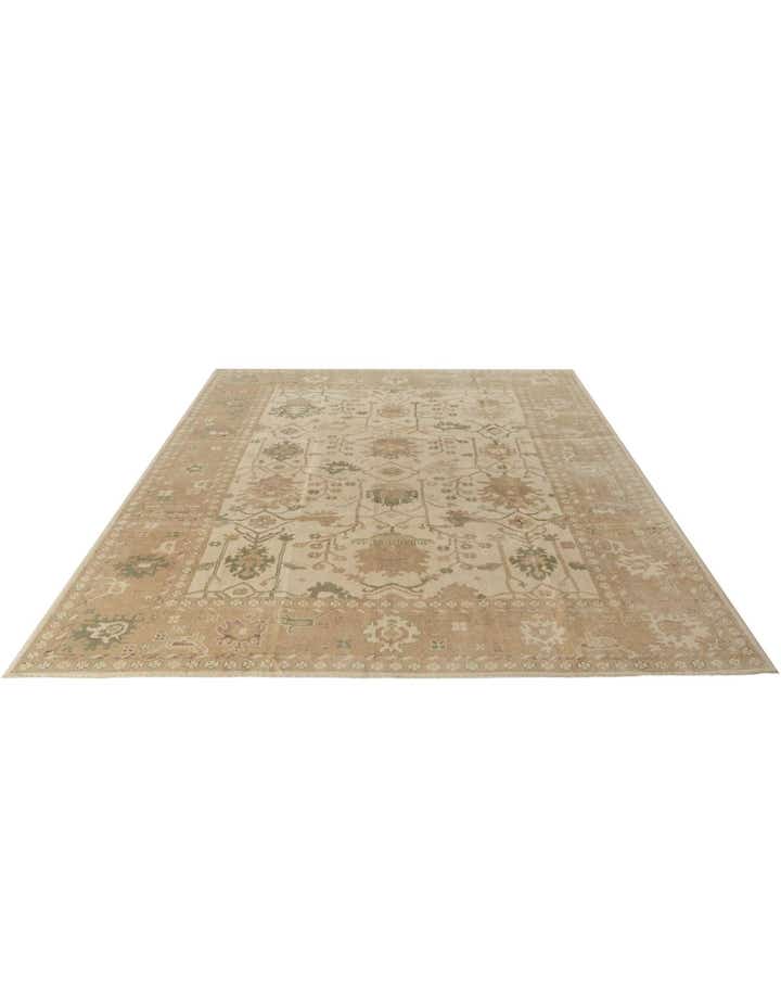 9' 2 x 12' 2 Hand Knotted Oushak Wool Rug