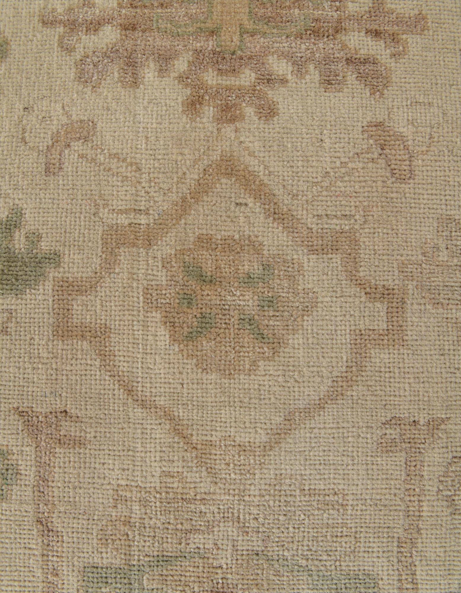 9' 2 x 12' 2 Hand Knotted Oushak Wool Rug