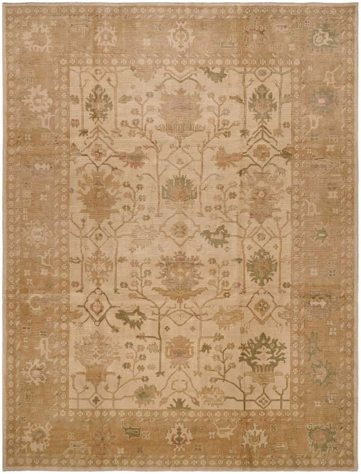 9' 2 x 12' 2 Hand Knotted Oushak Wool Rug