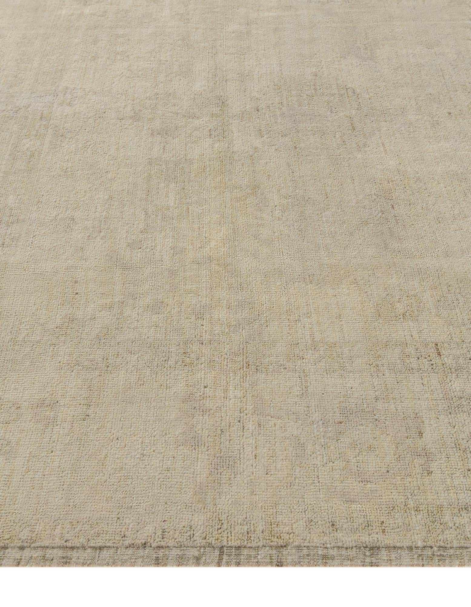 8' 5 x 10' 2 Hand Knotted Oushak Wool Rug