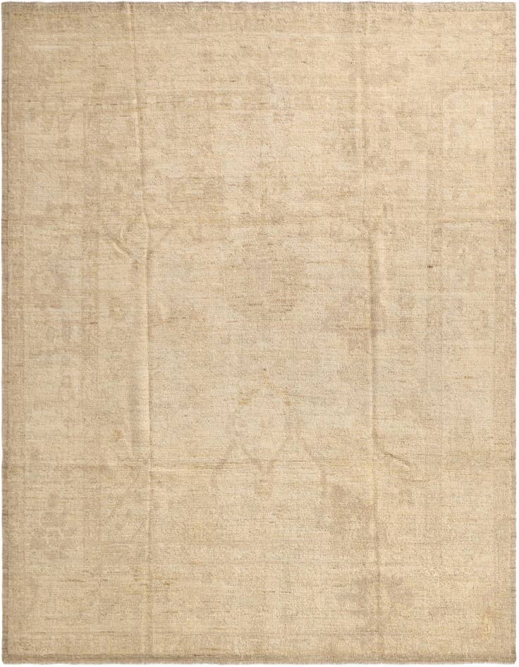 Detail image of 8' 5 x 10' 2 Hand Knotted Oushak Wool Rug
