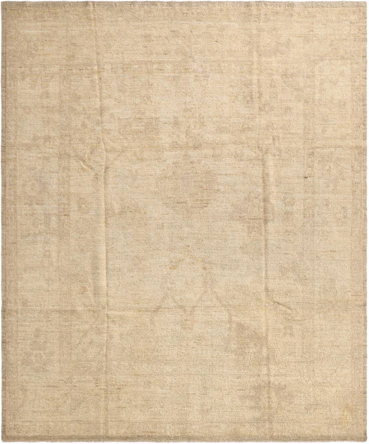 Detail image of 8' 5 x 10' 2 Hand Knotted Oushak Wool Rug