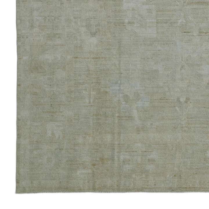 9' 11 x 13' 7 Hand Knotted Oushak Wool Rug