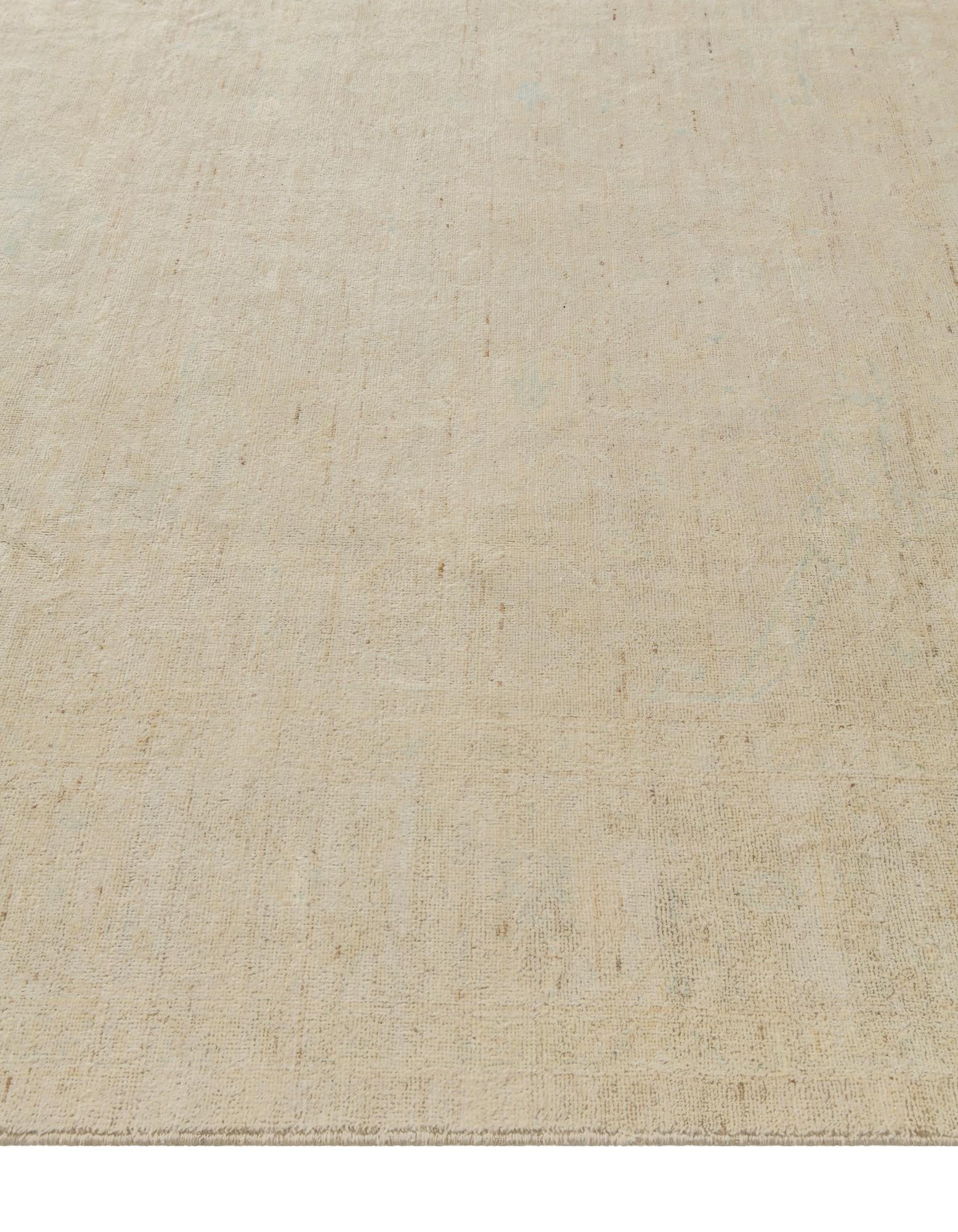 8' 1 x 9' 7 Hand Knotted Oushak Wool Rug