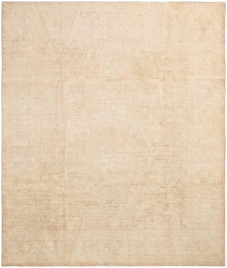 Detail image of 8' 1 x 9' 7 Hand Knotted Oushak Wool Rug