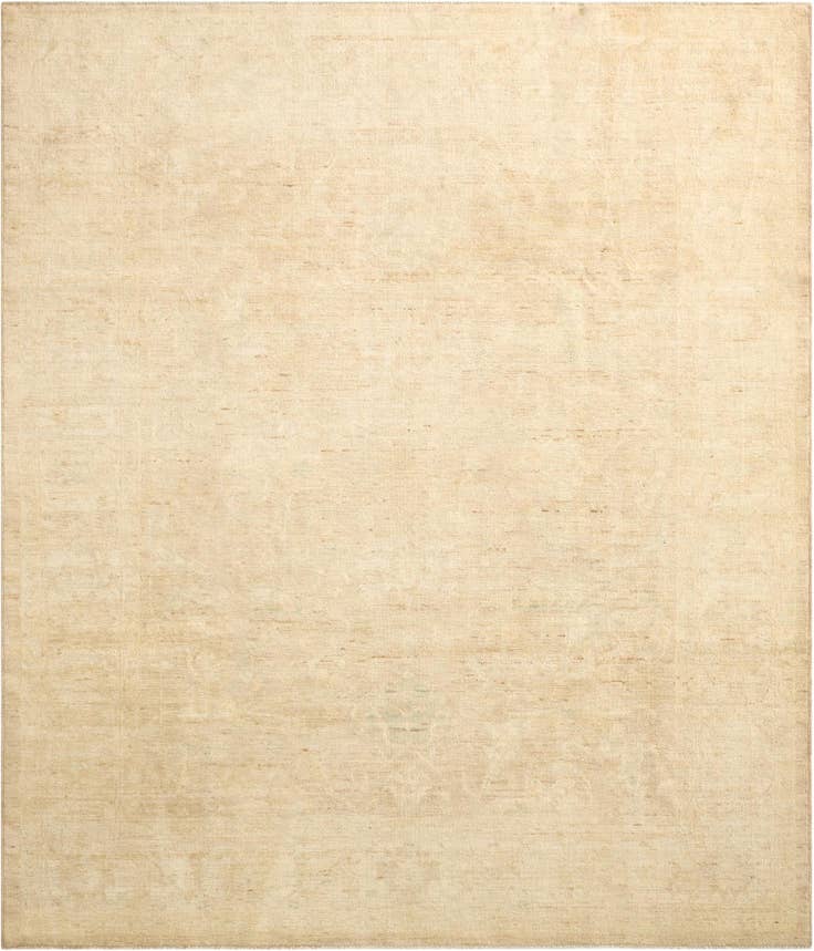 Detail image of 8' 1 x 9' 7 Hand Knotted Oushak Wool Rug