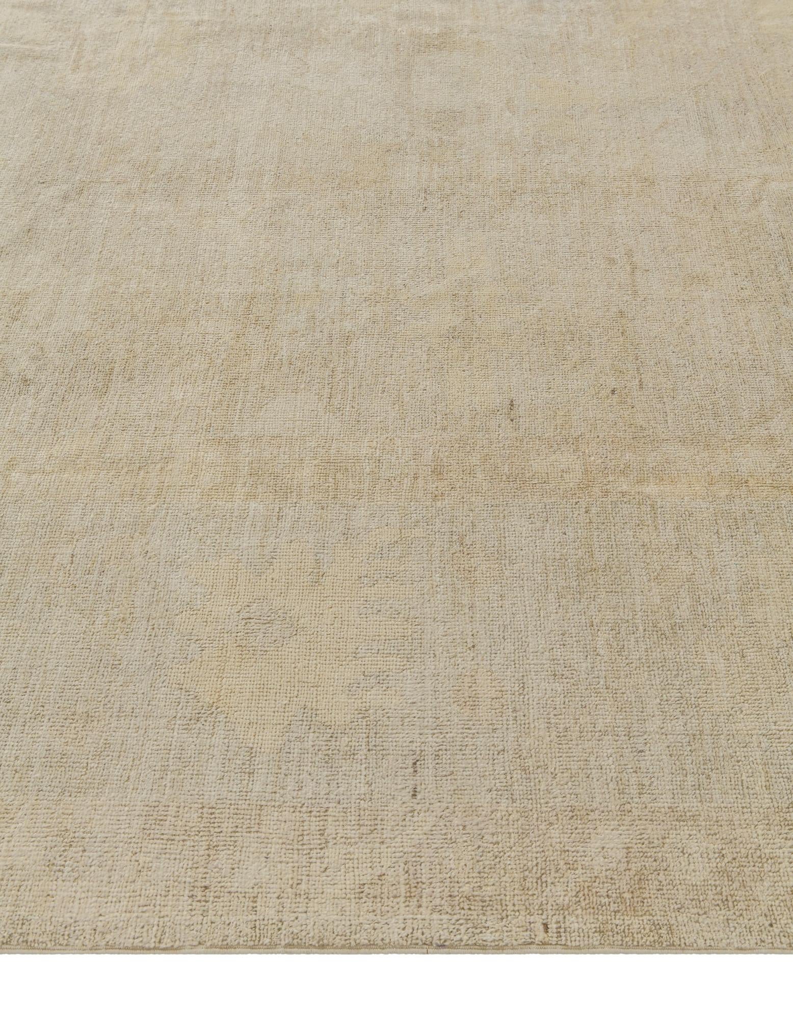 8' 4 x 9' 8 Hand Knotted Oushak Wool Rug