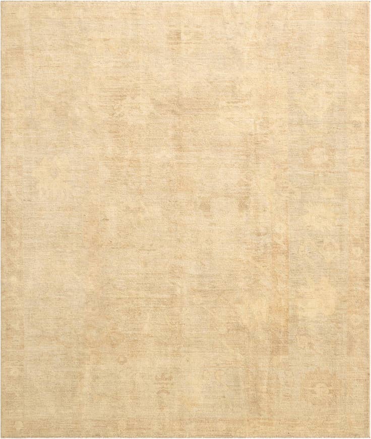 Detail image of 8' 4 x 9' 8 Hand Knotted Oushak Wool Rug