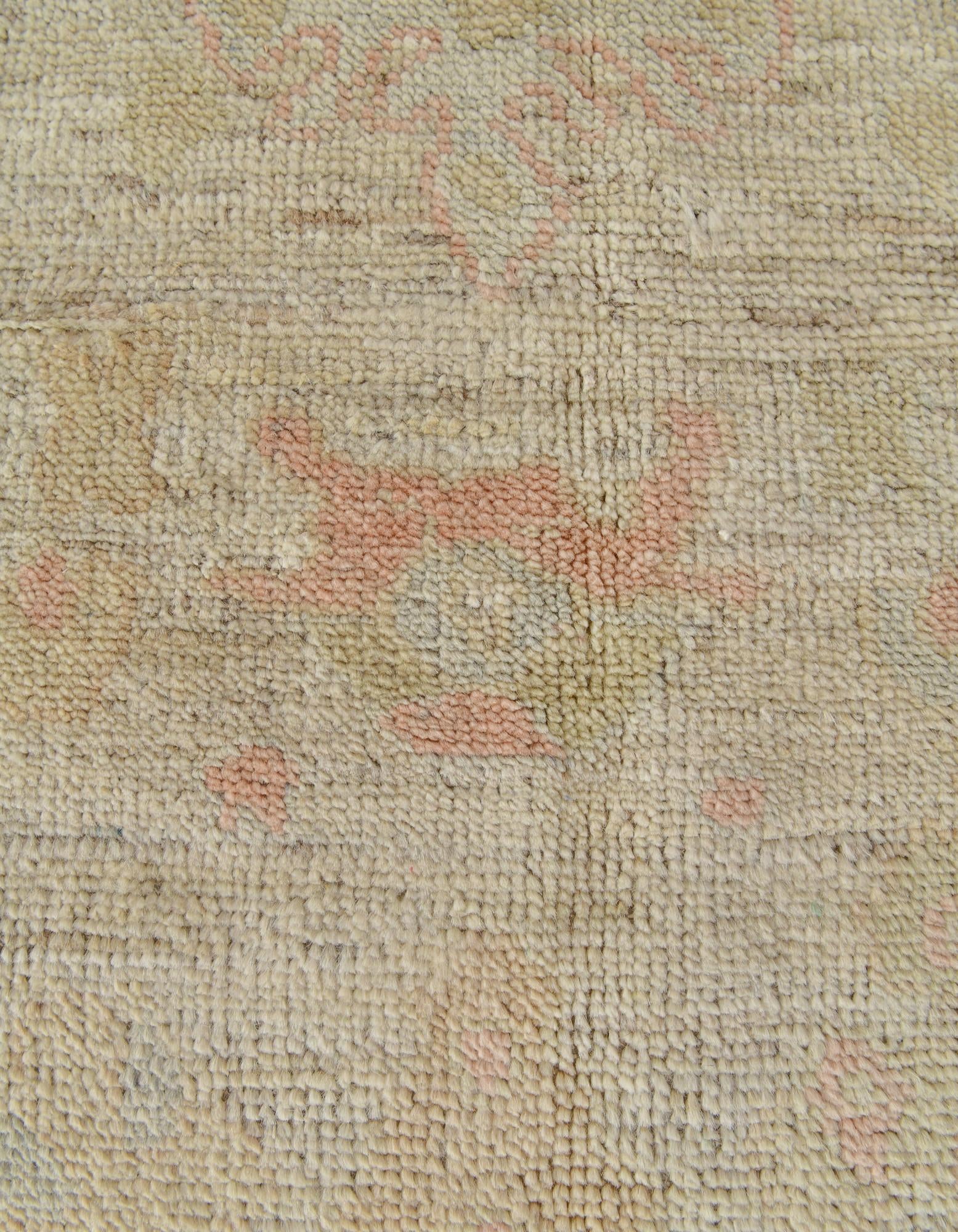 4' 3 x 6' 3 Hand Knotted Oushak Wool Rug