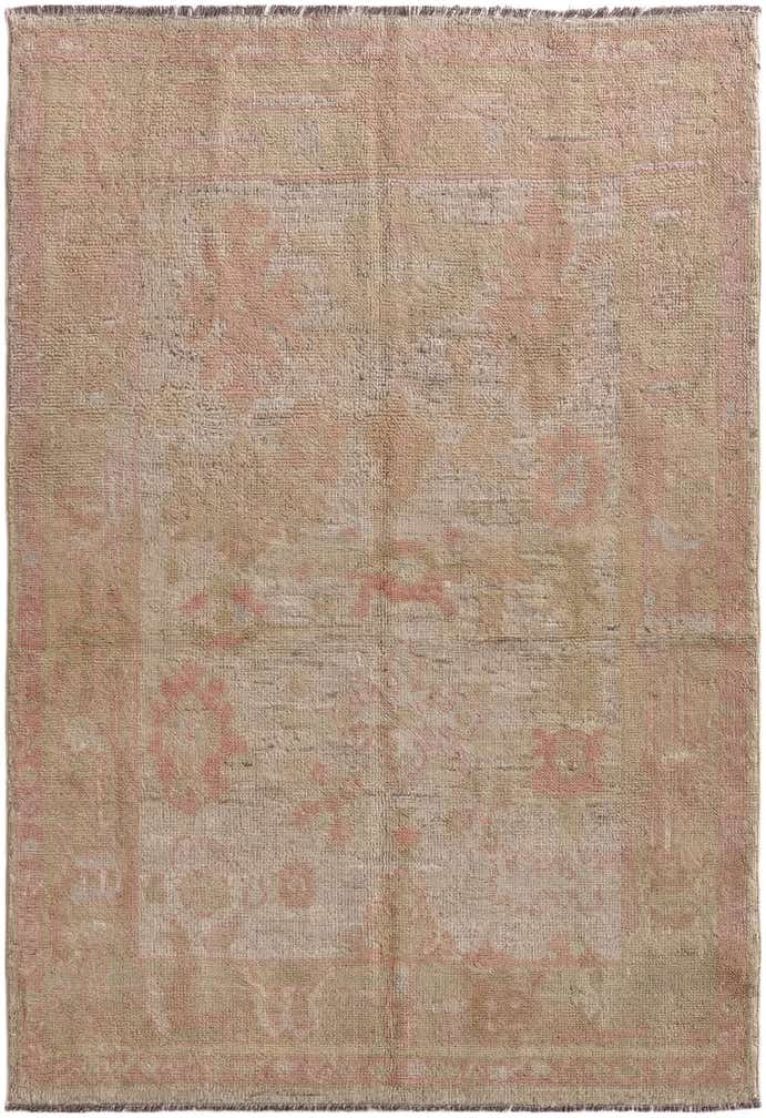 4' 3 x 6' 3 Hand Knotted Oushak Wool Rug