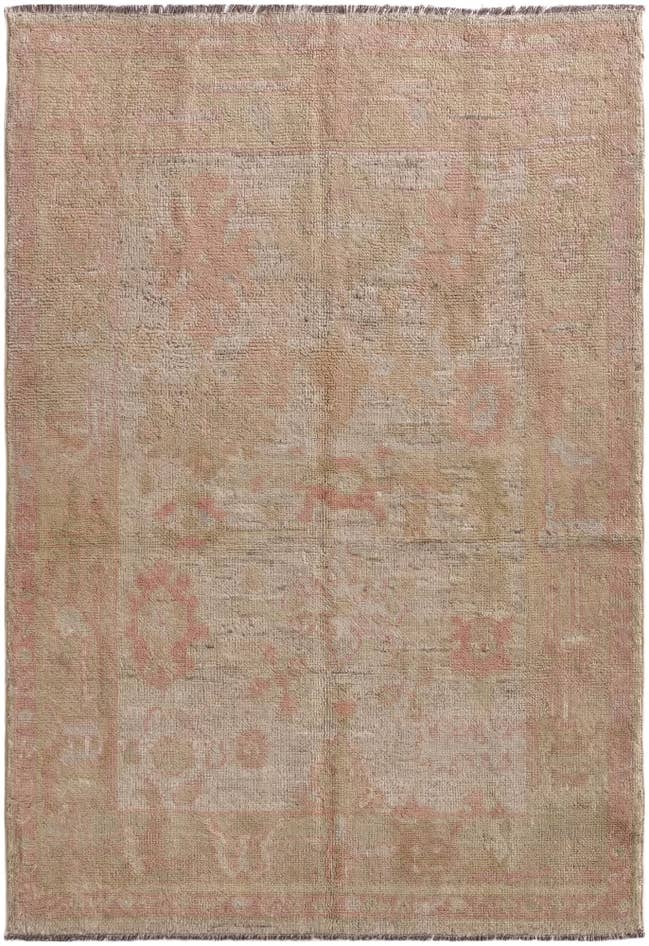 Detail image of 4' 3 x 6' 3 Hand Knotted Oushak Wool Rug