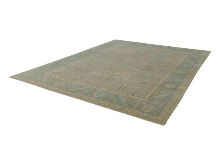 Detail image of 8' 10 x 11' 7 Hand Knotted Oushak Wool Rug
