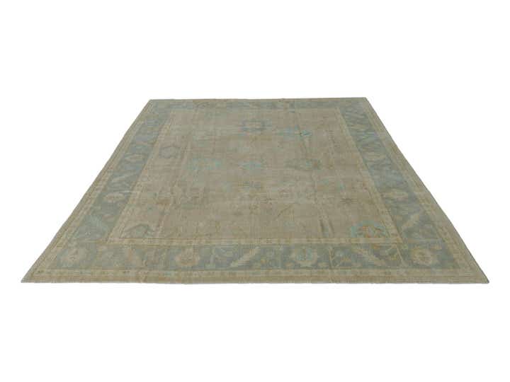 8' 10 x 11' 7 Hand Knotted Oushak Wool Rug