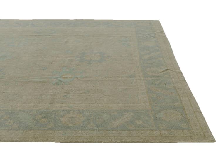 Detail image of 8' 10 x 11' 7 Hand Knotted Oushak Wool Rug