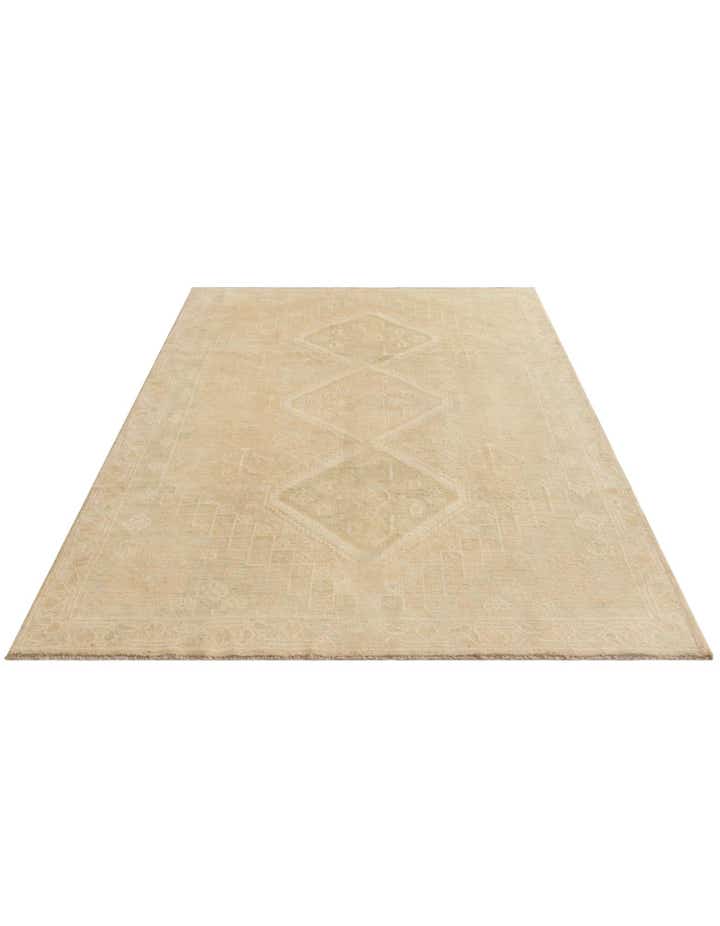6' 8 x 9' 7 Hand Knotted Oushak Wool Rug