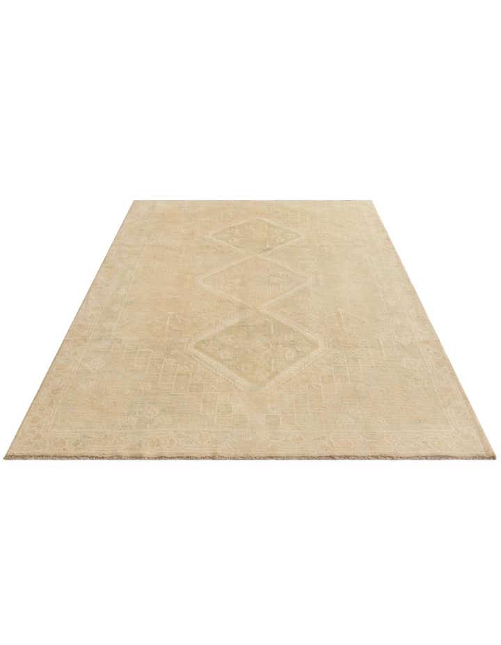 6' 8 x 9' 7 Hand Knotted Oushak Wool Rug