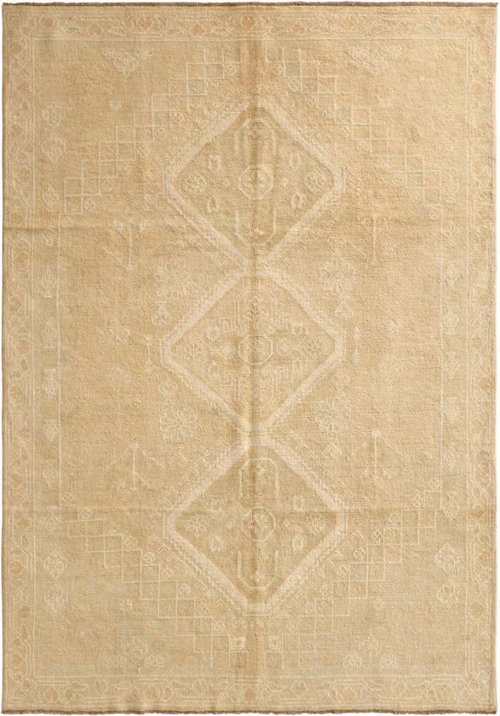 6' 8 x 9' 7 Hand Knotted Oushak Wool Rug