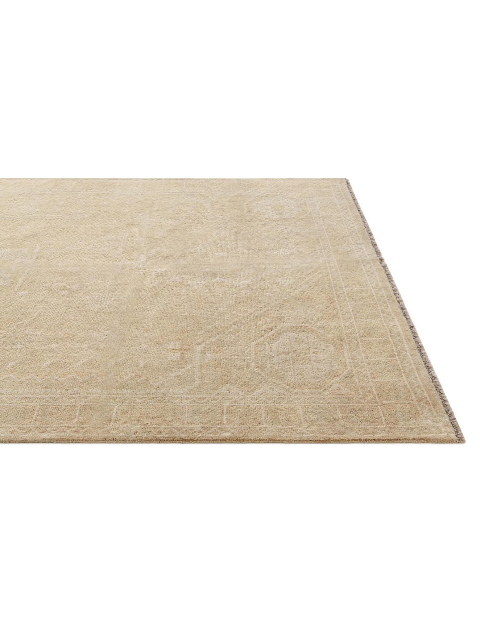 6' 6 x 9' 8 Hand Knotted Oushak Wool Rug
