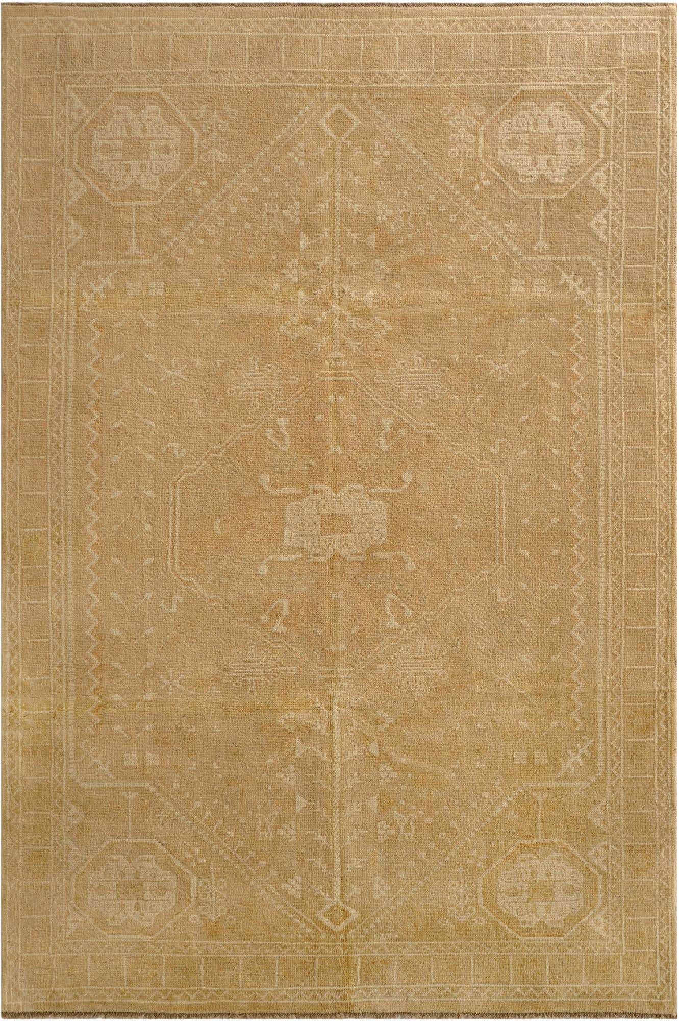 6' 6 x 9' 8 Hand Knotted Oushak Wool Rug