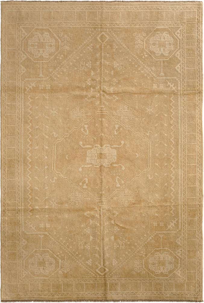 6' 6 x 9' 8 Hand Knotted Oushak Wool Rug