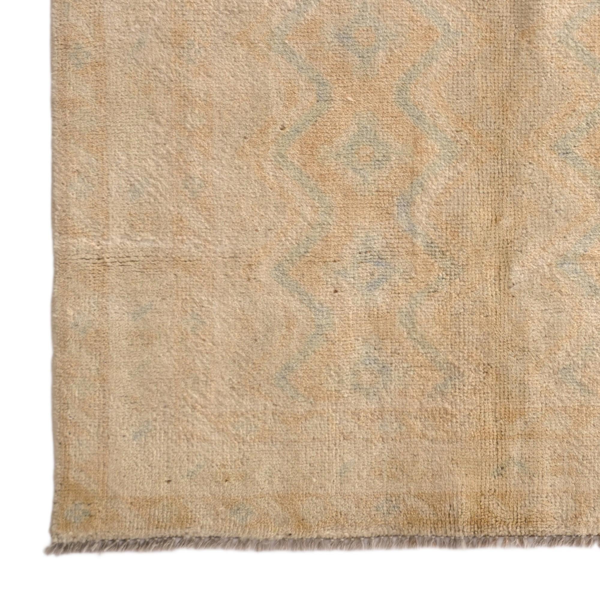 3' 10 x 6' 1 Hand Knotted Oushak Wool Rug