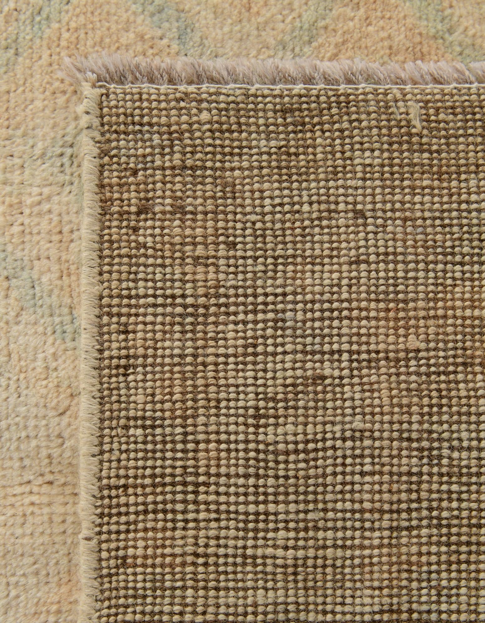 3' 10 x 6' 1 Hand Knotted Oushak Wool Rug