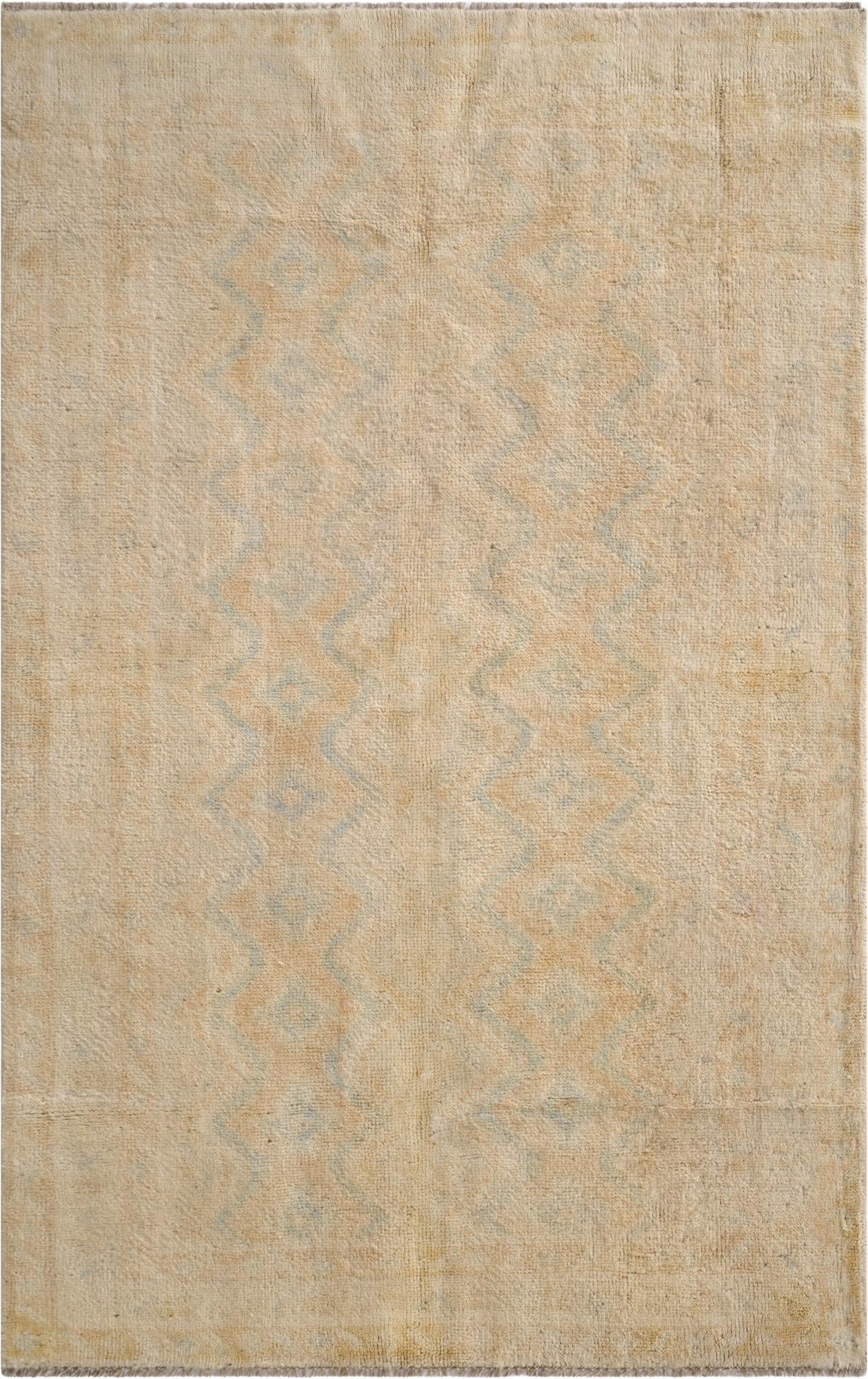 3' 10 x 6' 1  Hand Knotted Oushak Wool Rug