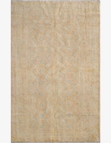 3' 10 x 6' 1 Hand Knotted Oushak Wool Rug