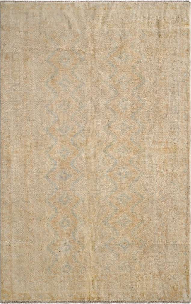 3' 10 x 6' 1 Hand Knotted Oushak Wool Rug