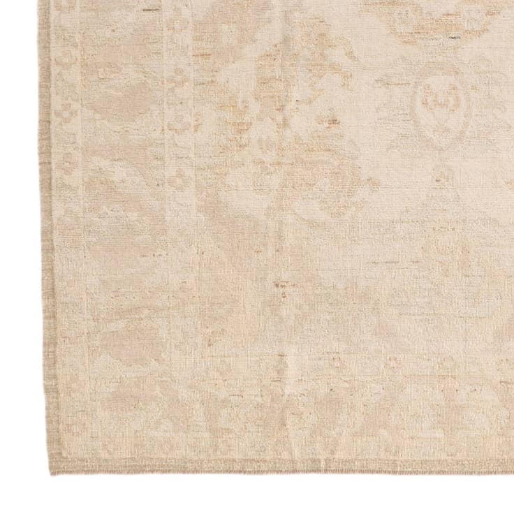 Detail image of 9' 6 x 12' 2 Hand Knotted Oushak Wool Rug
