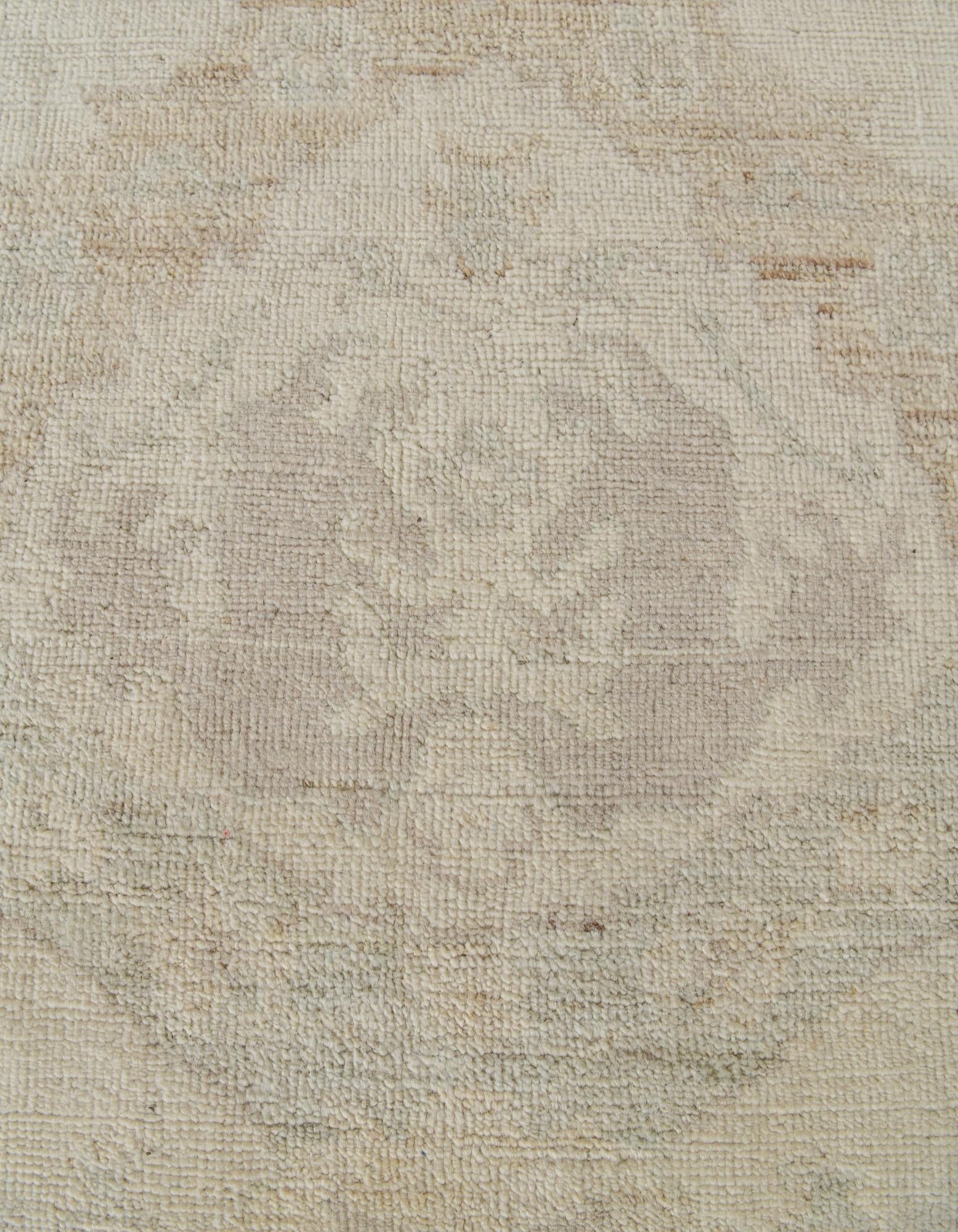 9' 6 x 12' 2 Hand Knotted Oushak Wool Rug