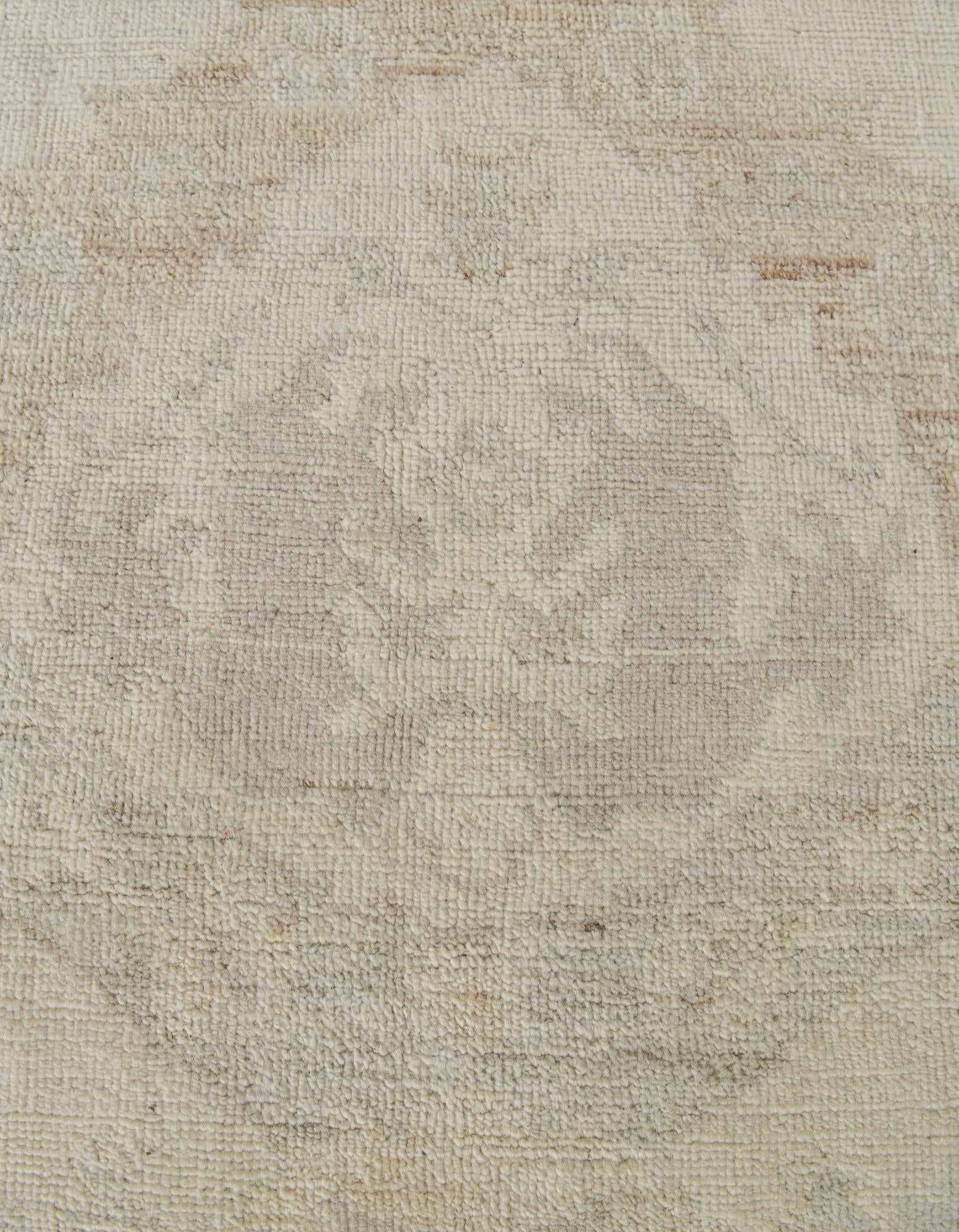 9' 6 x 12' 2 Hand Knotted Oushak Wool Rug