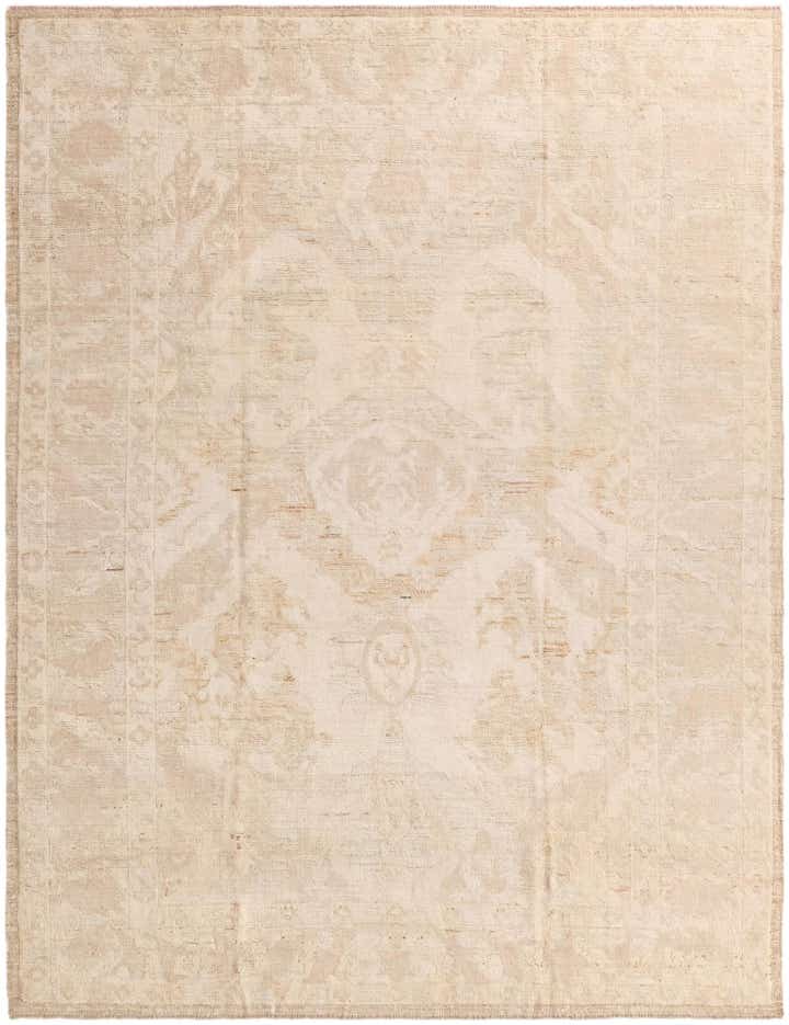 9' 6 x 12' 2 Hand Knotted Oushak Wool Rug